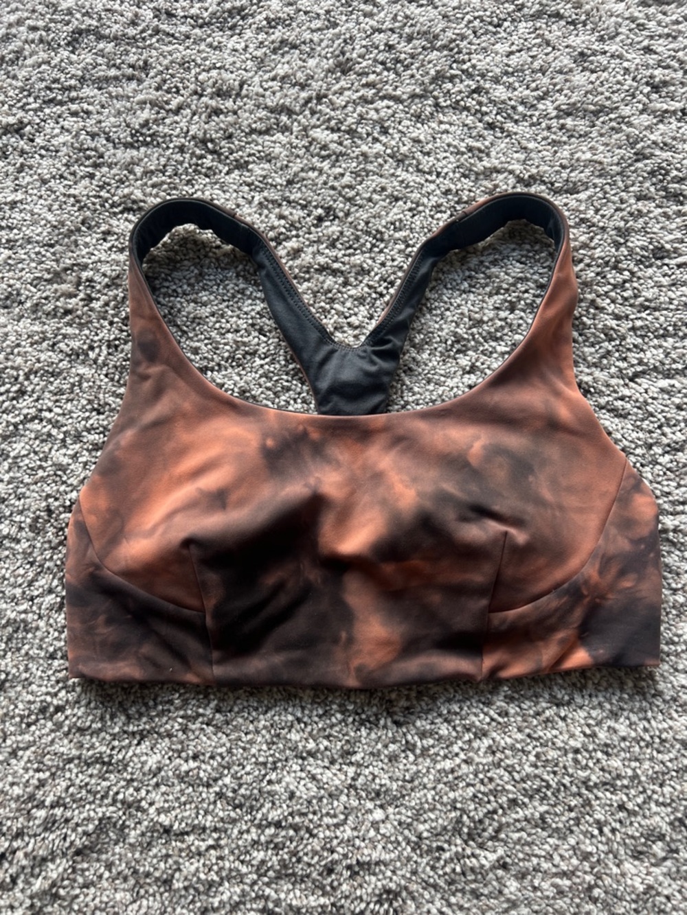lululemon athletica Rust Tie-Dye Wonder Train Bra C/D Cup Sports Bra